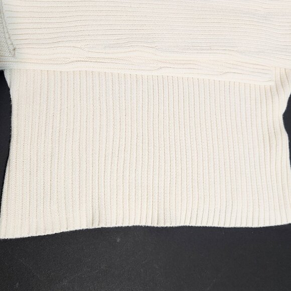 Women's MODA International Long Sleeve V-Neck Cream Colored Pullover XL - Picture 6 of 11